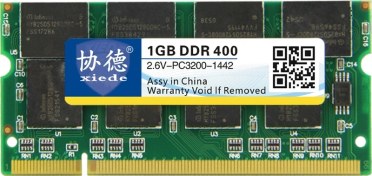 Resim Sones Dizüstü Bilgisayarlar İçin Xıede X007 Ddr 400mhz 1gb Genel Tam Uyumluluk Bellek Ram Modülü 