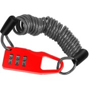 Resim Motosiklet Şifreli Kask Kilidi 1.2mt Çelik Kablo Kilit Kırmızı 