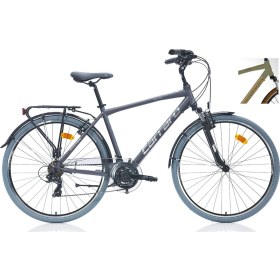 Resim Carraro 704 Erkek Şehir Bisikleti 480H V 28 Jant 21 Vites Mat Metalik-Açık Yeşil-Kahverengi-Bakır 