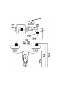 Resim Nsk Trento Banyo Bataryası Krom N3033902 