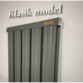 Resim Alurad Alüminyum Panel Radyatör Klasik 1250 x 320 Ral 7016 Antrasit Gri 