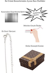 Resim Kadın Fatma Ana Eli 925 Ayar Gümüş Kolye 