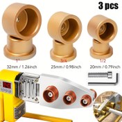 Resim 1/3 adet - PPR Boru Isı Füzyon Kalıp Başlığı, Boru Kaynaklama için Profesyonel Aracı, Alüminyum Alaşım Malzeme, 1/2, 3/4, 2.54 cm Borular için Uygun 