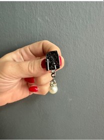 Resim Taş Desenli İnci Boncuklu Kadın Broş Yaka İğnesi 2 CM Renkli 