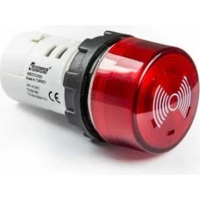 Resim Emas MBZS024SE MB Serisi Plastik Led'li 24V Ac/dc 22 mm Buzzer 