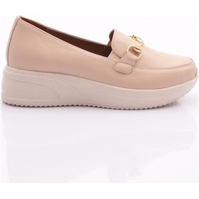 Resim Dgn 2237 Kadin Kalin Taban Comfort Ayakkabi 2237-2-R0152 Bej 