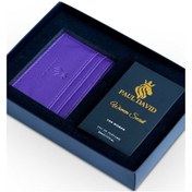 Resim Hediyelik Set Özel Kadın Edp Parfüm Ve Mor Deri Kartlık- Pralin, Vanilya, Yasemin Notalari, K-203 Amber 