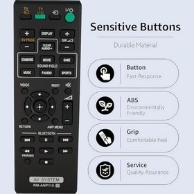 Resim Kassionel Yedek Soundbar Uzaktan Kumanda RM-ANP115 Sony Sound Bar SA-CT370 HT-CT370 SA-CT770 ile Uyumlu 