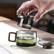 Resim 1 adet 200 ml / 6.76 oz, KAPLAN Çok Fonksiyonlu Cam Çay Bardağı Filtre Kabarcık ile - Isıya Dayanıklı, Yeniden Kullanılabilir, Ev ve Ofis Kullanımı için Uygun, Gevşek Yapraklı Çaylar için Mükemmel Uyumlu, Tatil Hediyeleri, Çift Hediyesi, Ofiste Olmazsa Olmaz, Parti Hediyesi 