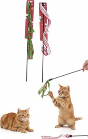 Resim Yılbaşı Temalı Kedi Oyun Oltası 