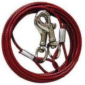 Resim Pet Style Köpekler için Çelik Bahçe Bağlama Halatı 5 Mmx9 Metre 