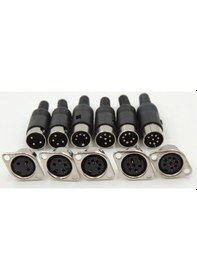 Resim Din Konnektör - 7 Pin - Dişi - Panel Tipi 