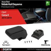 Resim S-dizayn Opel Corsa E Abs Vidalı Kol Dayama Kolçak Siyah 2014-201 