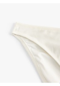 Resim Koton Astarlı Standart Bel Slip Bikini Altı Ekru 5sak00047mm Ekru 
