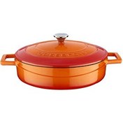 Resim Lava Folk Serisi 24 CM Döküm Çok Amaçlı Turuncu Yayvan Tencere LV Y ST 24 K1 O 