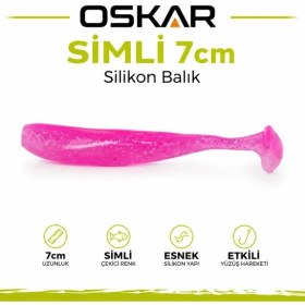 Resim İndirimlab Oskar Simli Silikon Balık 7cm Kokulu 