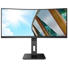 Resim Aoc CU34P2C 4Ms 100Hz 1XHDMI 1XDP USB Type-C WQHD 3440X1440 Hoparlör Pivot Curved Vesa Siyah 34" Monitör 