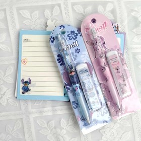 Resim 1/2 adet Disney Stitch Otomatik Kalem Seti, 0.5mm Otomatik Kalem Seti, Sevimli Karikatür Stitch Kalem Seti, Aile ve Arkadaşlar için Mükemmel Okula Dönüş Sezon Hediyesi 