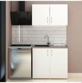 Resim 100 Cm Mini Evyeli Mutfak Dolabı - Hazır Mutfak Dolabı 