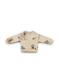 Resim Zekids Erkek Çocuk Go Yazılı Sweatshirt-14665 Taş 