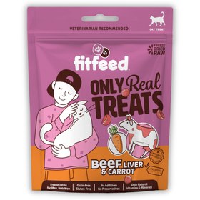 Resim Freeze-Dried Çiğ Dana Ciğer&Havuç Kedi Ödül Maması 40g 