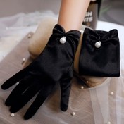 Resim Elegant Black Satin Gloves with Pearl Buttons - Düğünler, Opera ve Resmi Etkinlikler için Mükemmel, Elde Yıkanabilir, Kuru Temizlik Gerektirmez, Resmi Eldivenler|Şık Eldiven Tasarımı|Dayanıklı Saten Malzeme 