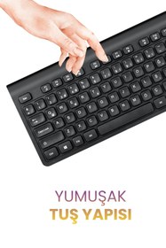 Resim Concord Kablosuz Multimedya Türkçe Q Klavye Mouse Seti 