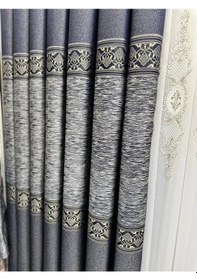 Resim Nivemeshome Likya Ft632120 V-502 Lacivert 1/3 Sık Pileli Fon Perde Apm Lacivert 