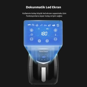 Resim RossClean Cook Fresh 5,5 Lt Dijital Airfryer Fritöz 