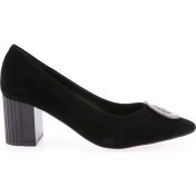 Resim DGN K112 Kadın Sıvrı Burun Taslı Tokalı Topuklu Ayakkabı 