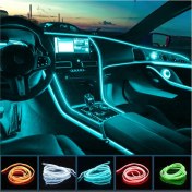Resim C9 Araç Içi Neon Ledi Torpido Ledi Buz Mavi 2 Metre İp Neon 