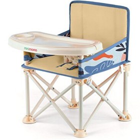 Resim Minimono Plus Portatif Yükseltici Katlanabilir Mama Sandalyesi Bej - Flora 