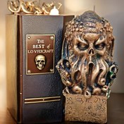 Resim Cthulhu Mitolojisi Ahtapot Heykeli - Gotik Sanat Koleksiyon Parçası, Rezinden Yarım Masaüst Süsü Ev & Ofis Dekoru işinize uygun Noel ve Cadılar Bayramı ile Sonbahardaki ev dekorasyonel kolektif figürler 