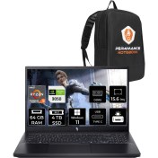 Resim Acer Nitro V 15 Amd Ryzen 5 7535HS 64GB 4tb SSD RTX3050/6GB 15.6" Fhd 144HzWindows 11 Pro Taşınabilir Bilgisayar & Per4 Çanta NHQPFEY002P375 