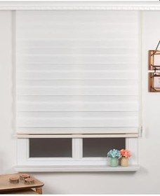 Resim Düz Zebra Perde 123BEYAZ, Beyaz, 120 x 200 