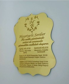 Resim Hdrlazerdizayn Aynalı Pleksi Davetiye 