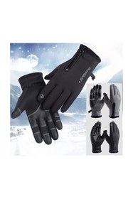Resim FORMULA X Dokunmatik Spor Outdoor Erkek Sürüş Eldiveni Kışlık Eldiven Siyah-l (LARGE) 