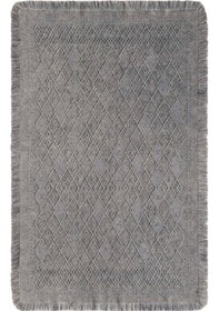 Resim Carpetrium Antique Prm Grey - Dört Tarafı Saçaklı Pamuklu Yıkanabilir Kilim 