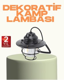 Resim Bfs Hafif Ve Taşınabilir Retro Tasarım Kamp Lambası Çok Renkli 