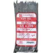 Resim Kablo Bağı Cırt Kelepçe 3.6X205 mm Siyah 100 Adet Fiyatıdır 