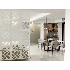 Resim Kayasan Ahşap Kayasan ® Lazer Kesim Sarkıt Paravan, Ahşap Seperatör, Oda Ayırıcı 4'lü Panel Levha Seti 