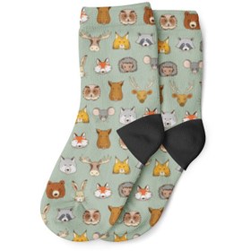 Resim Animals Face Çocuk Çorap - 5-8Yaş 