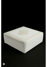 Resim Nergis Kadife Dantelli Güpürlü Orta Boy Hurç 40x40x20 Cm Çeyizlik Nişan Düğün Gelin Bohçası Diğer 