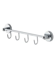 Resim Çelik Banyo Paslanmaz Pirinç Karaca 4 Lü Askılık Gri 