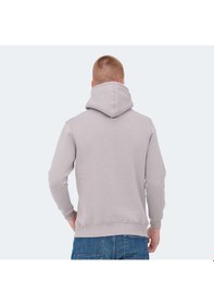 Resim Slazenger OPHIR I Erkek Kapüşonlu Cepli Taş Gri Sweatshirt 