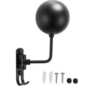 Resim Honmex Duvar Tipi Çift Kanca Motosiklet Kask Tutucu - 180 Döner, Katlanabilir, Aluminium Malzeme, Çeşitli Kask Ve Eşya Saklama Siyah 