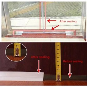 Resim 3 Metre Cam Balkon Pencere Kapı Altı Yapışkanlı Rüzgar Önleyici Rüzgar Kesici Şerit Bant Toz Lastiği 