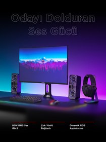 Resim Rampage RMS-311 Shard 2 1 80W Rgb Işıklı Speaker Siyah 