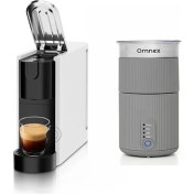 Resim Ox-Pro Kapsüllü Espresso Kahve Makinesi Beyaz & Swifo Max Süt Köpürtücü 