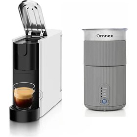 Resim Ox-Pro Kapsüllü Espresso Kahve Makinesi Beyaz & Swifo Max Süt Köpürtücü 